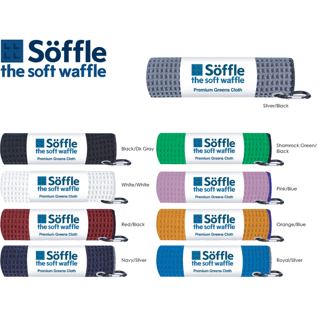 Soffle Waffle Towel - 16"x16" Carabiner Clip