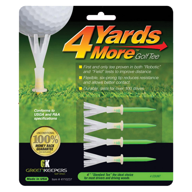4 Yards More Golf Tees - 4" Green