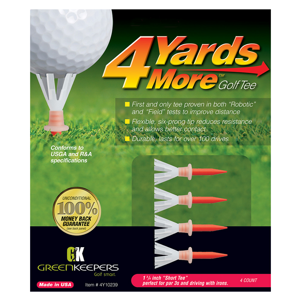 4 Yards More Golf Tees - 1 3/4" Red