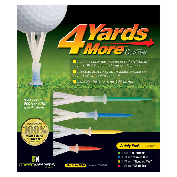 4 Yards More Golf Tees - Variety Pack